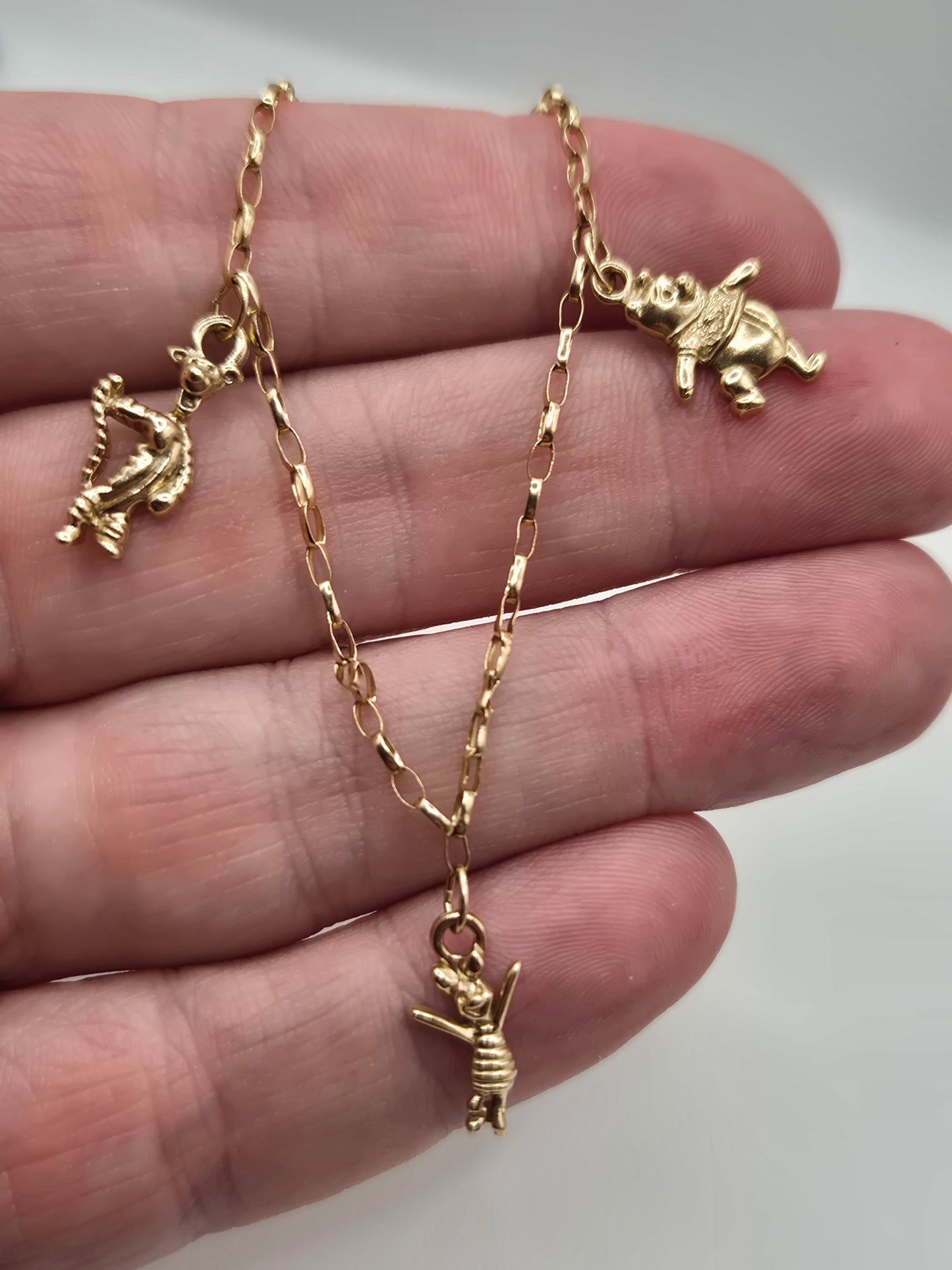 9ct gold character bracelet