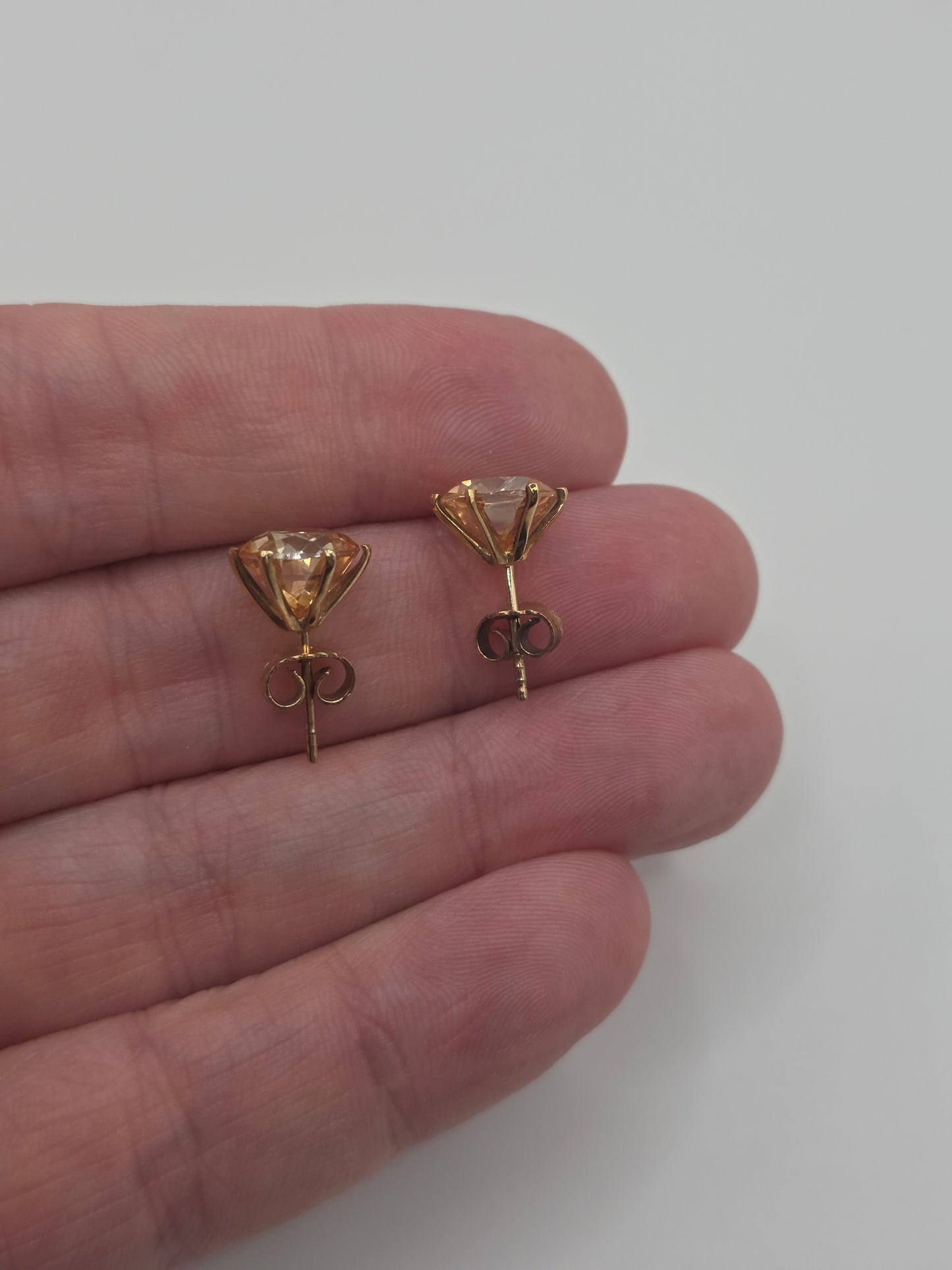 9ct gold imperial topaz earrings