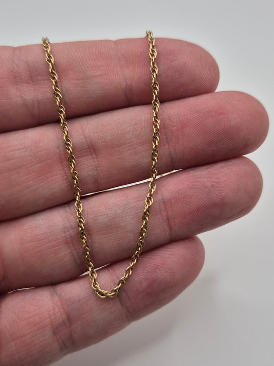 9ct gold swirl link chain (10)