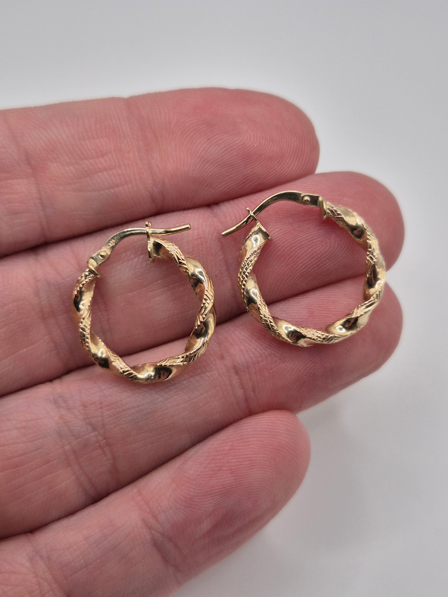 9ct gold creole earrings