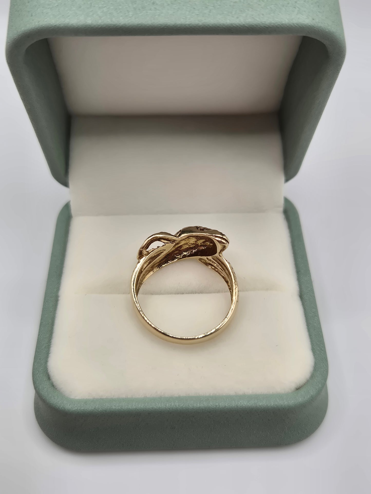9ct gold ruby snake ring