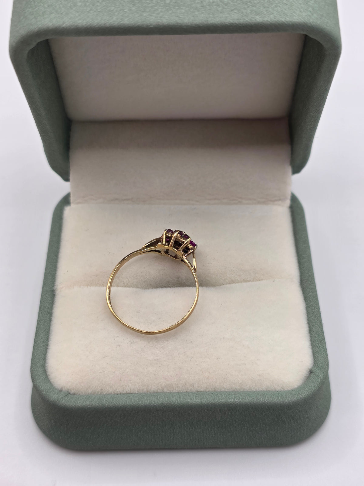 9ct gold ruby and diamond ring