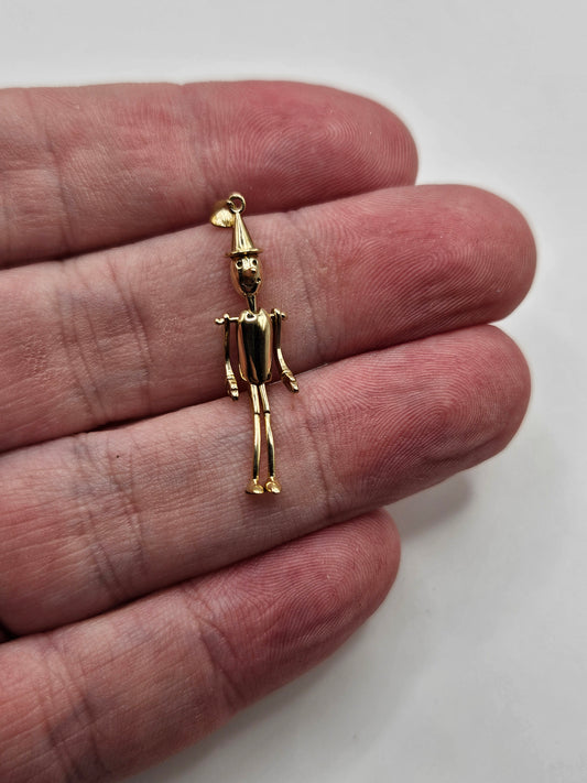 9ct gold puppet pendant