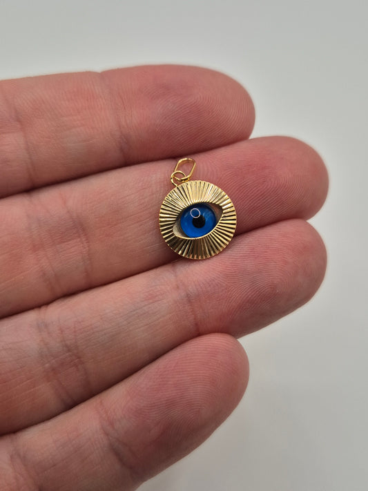 9ct gold evil eye charm
