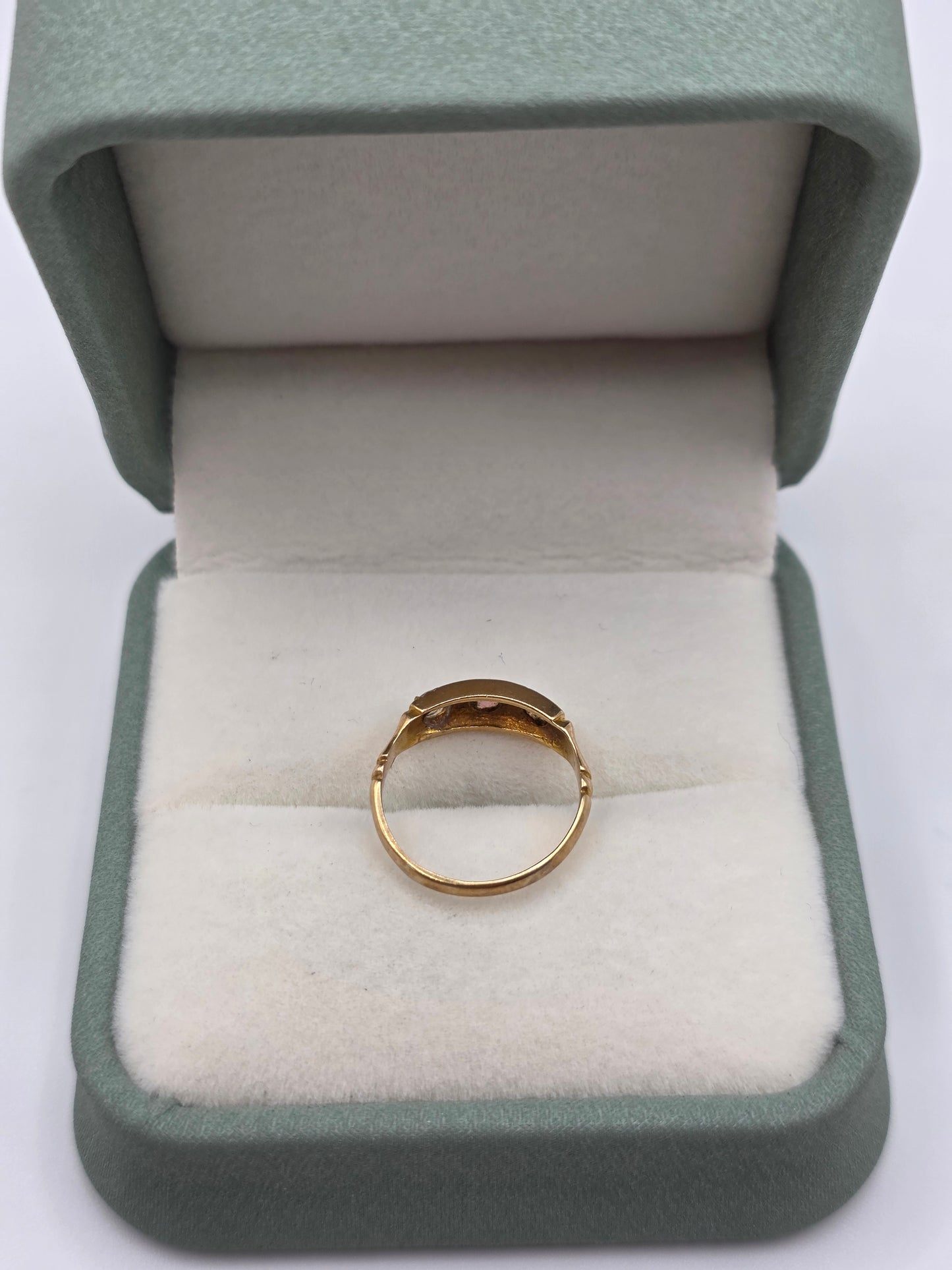 Antique 18ct gold opal and diamond gypsy ring