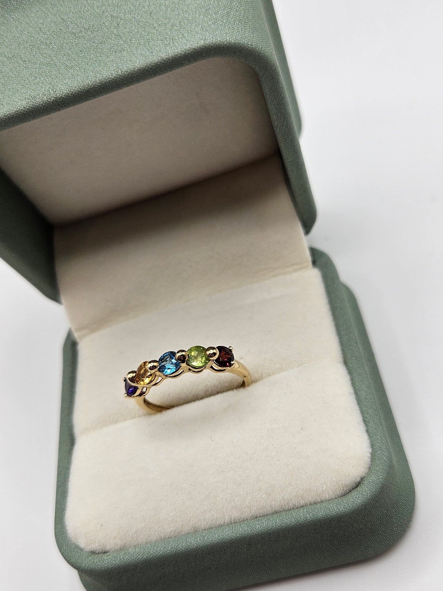 9ct gold multigem ring