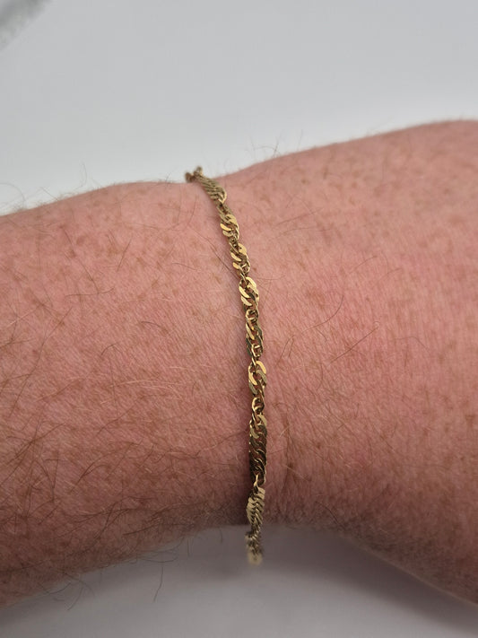 9ct gold twist bracelet