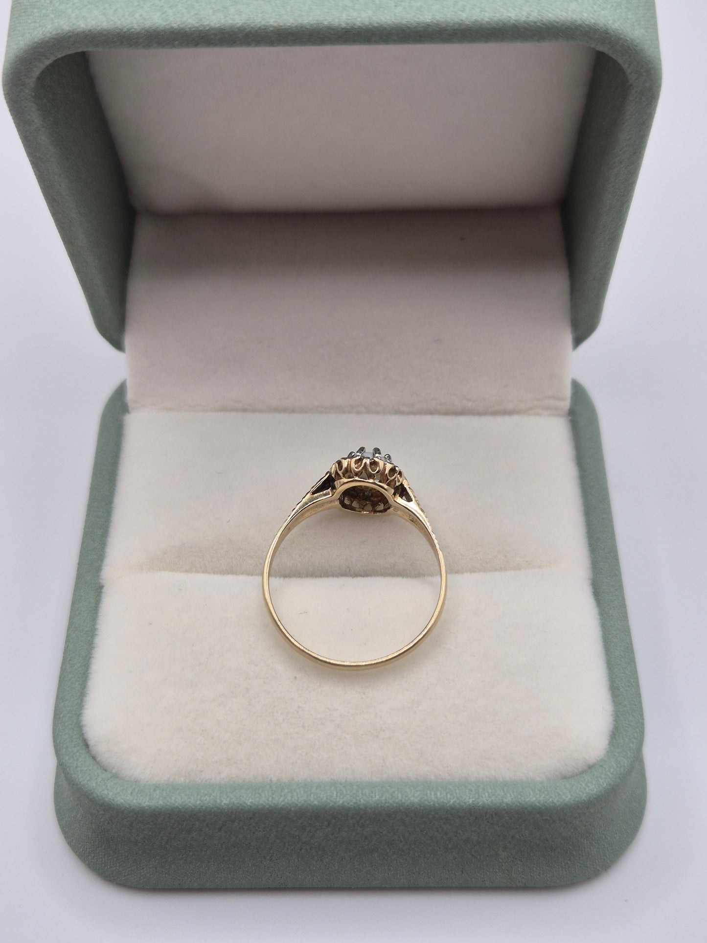 9ct gold opal and diamond ring