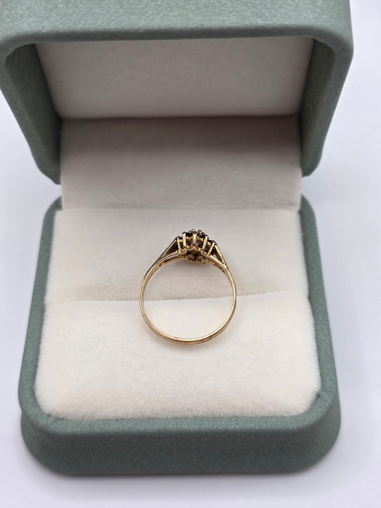 9ct gold opal and garnet ring