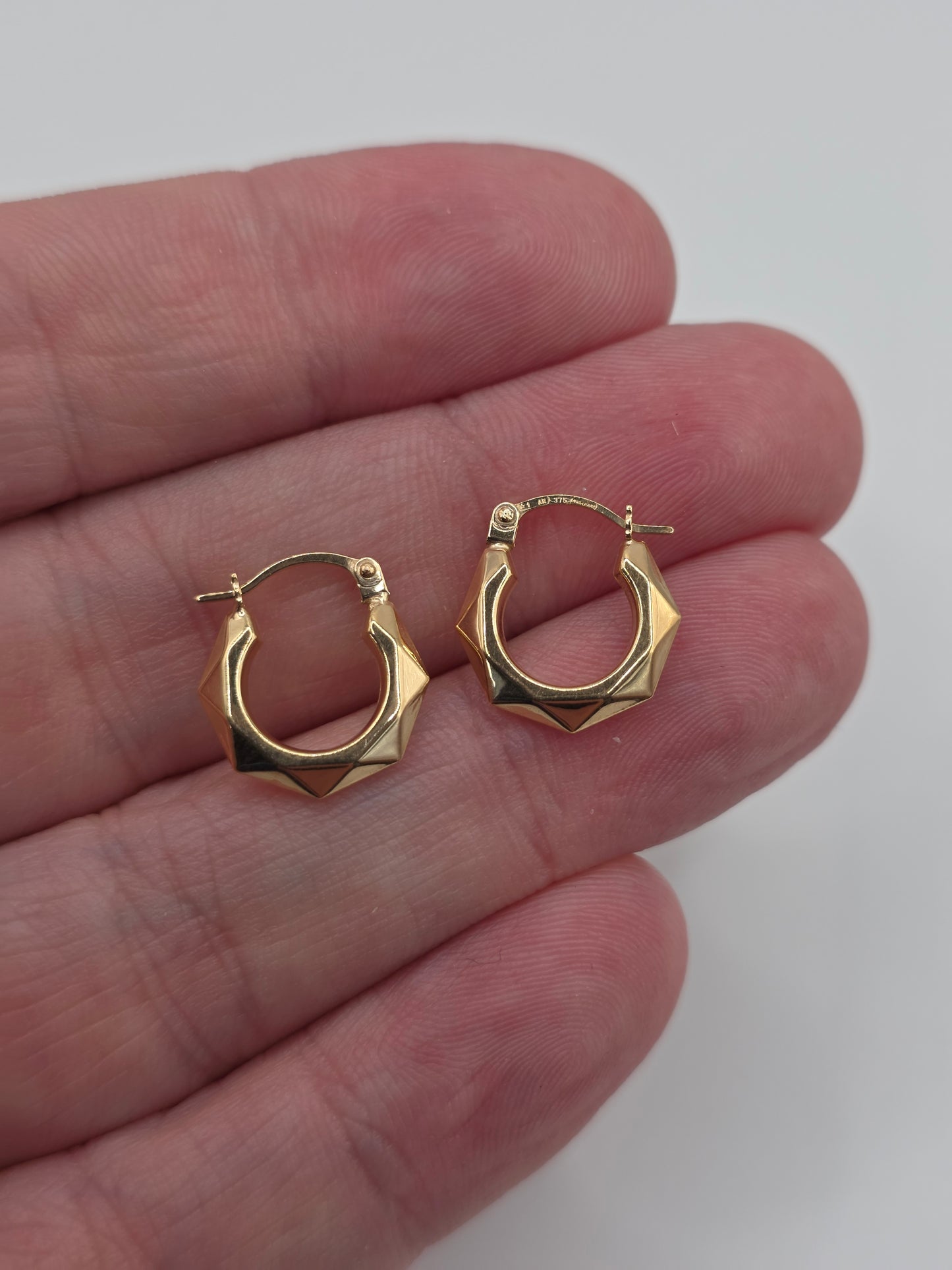 9ct gold creole earrings