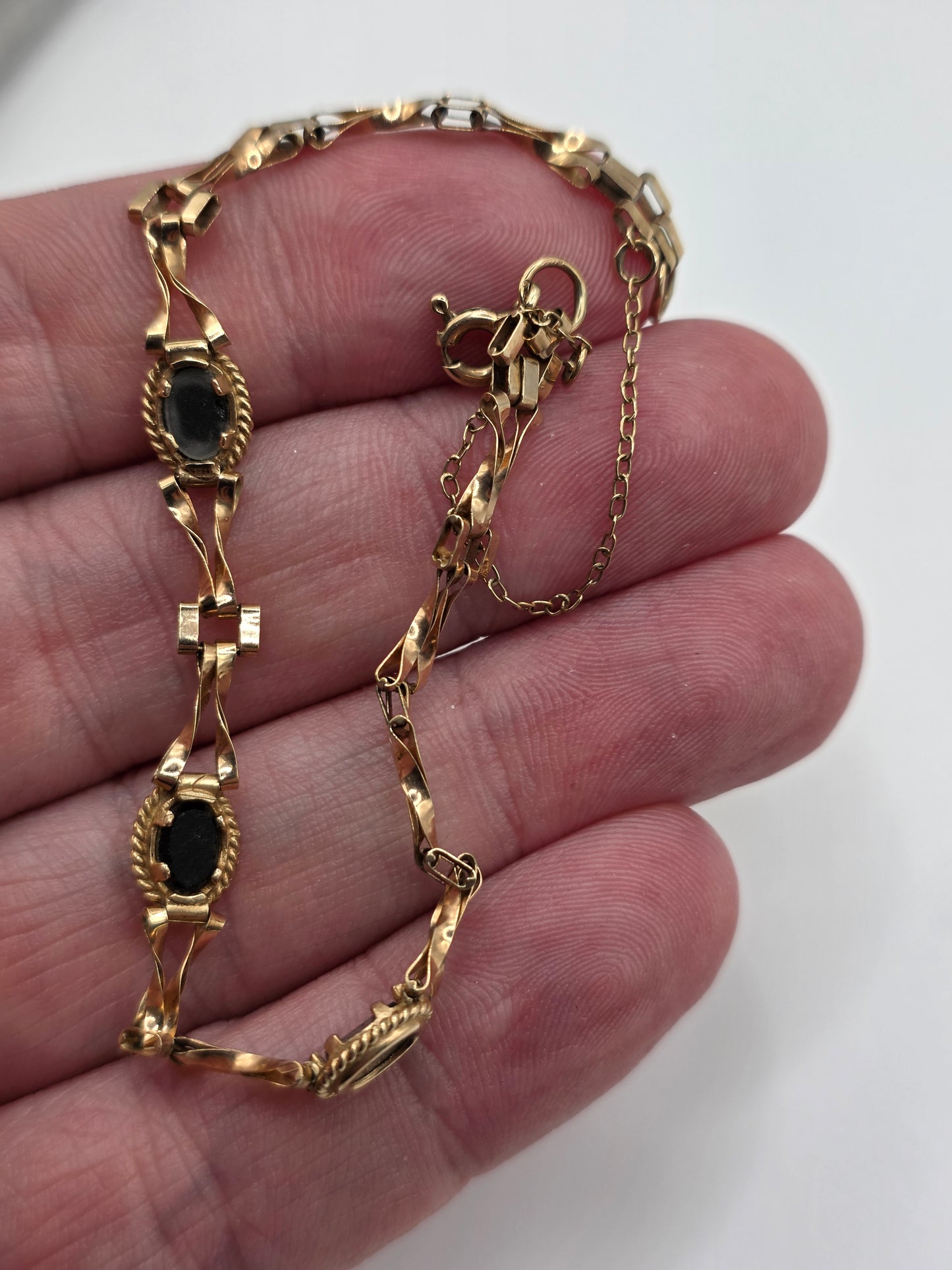 9ct gold opal triplet bracelet