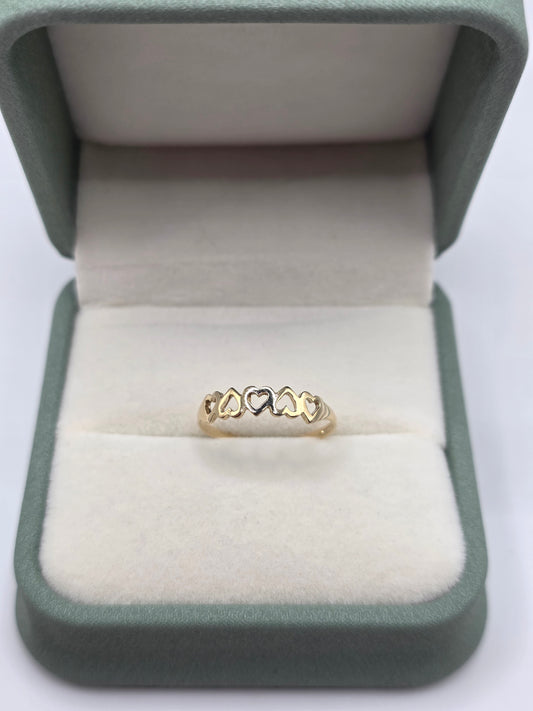 9ct gold heart ring