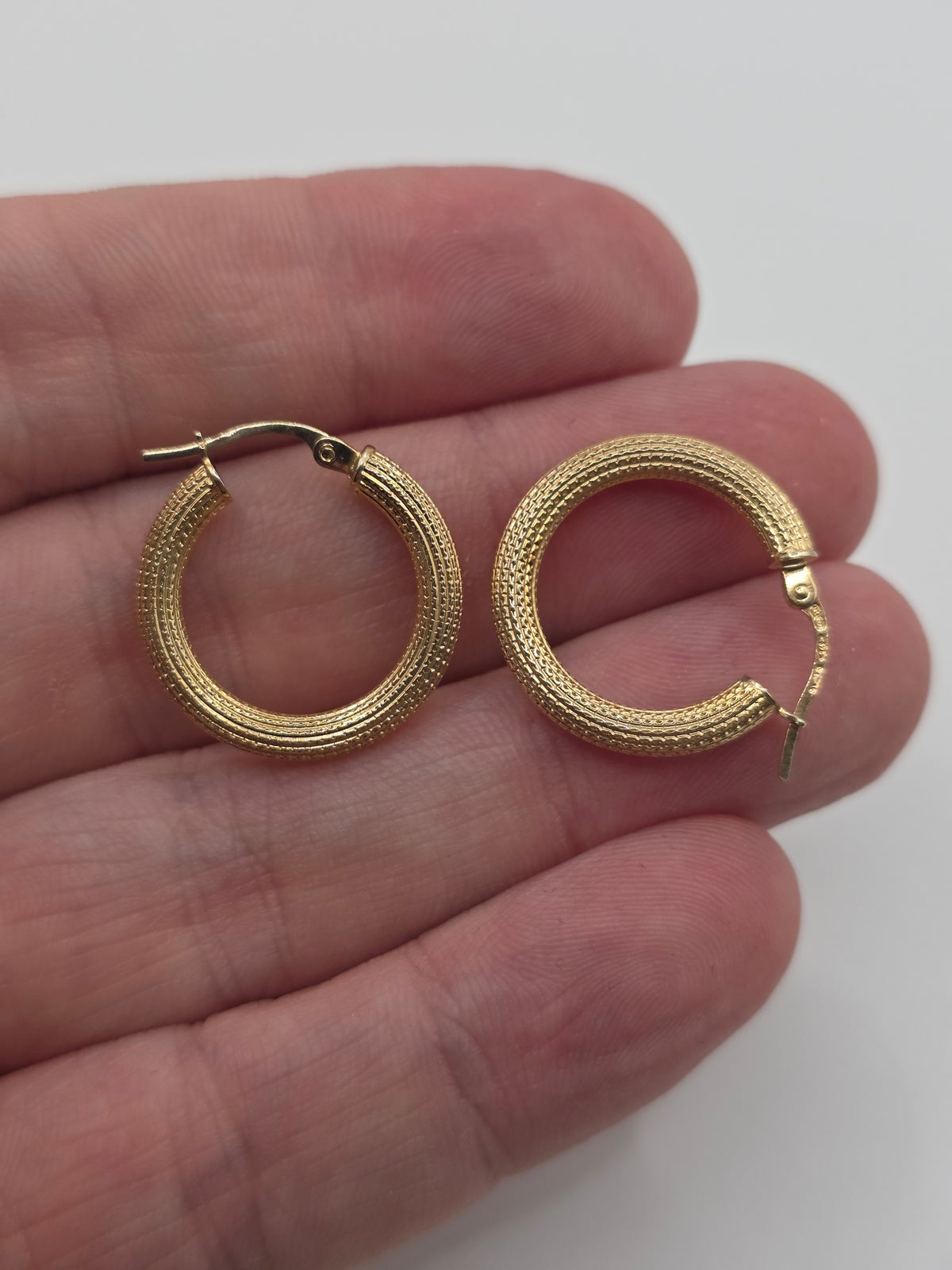 9ct gold creole earrings