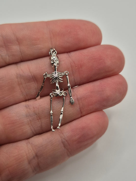 Silver skeleton pendant