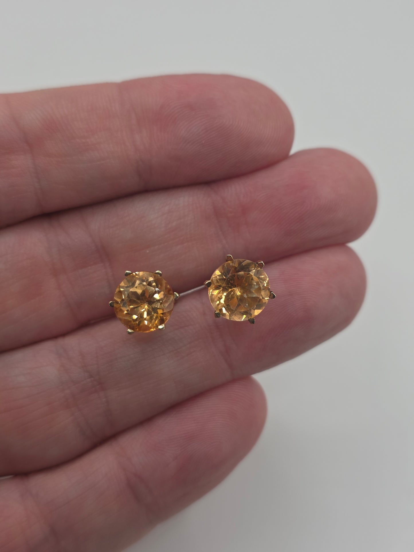 9ct gold imperial topaz earrings