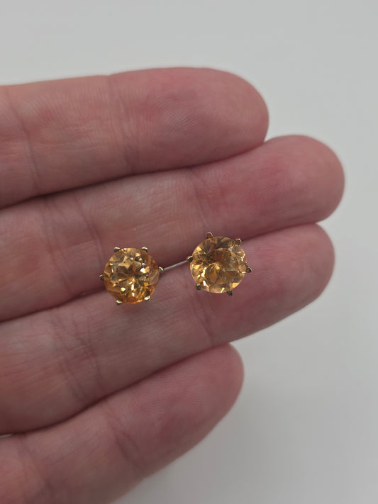 9ct gold imperial topaz earrings