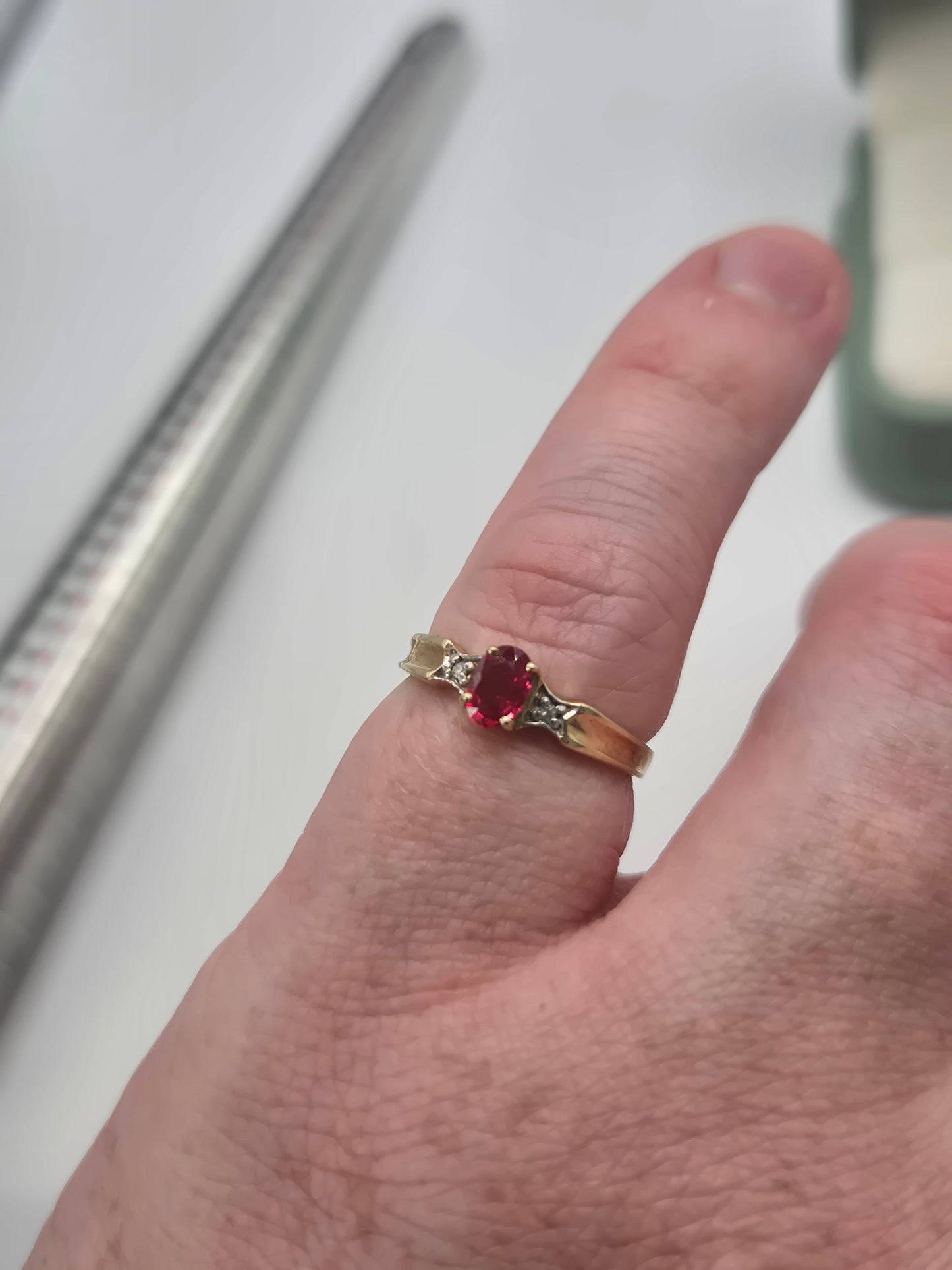 9ct gold fancy sapphire and diamond ring