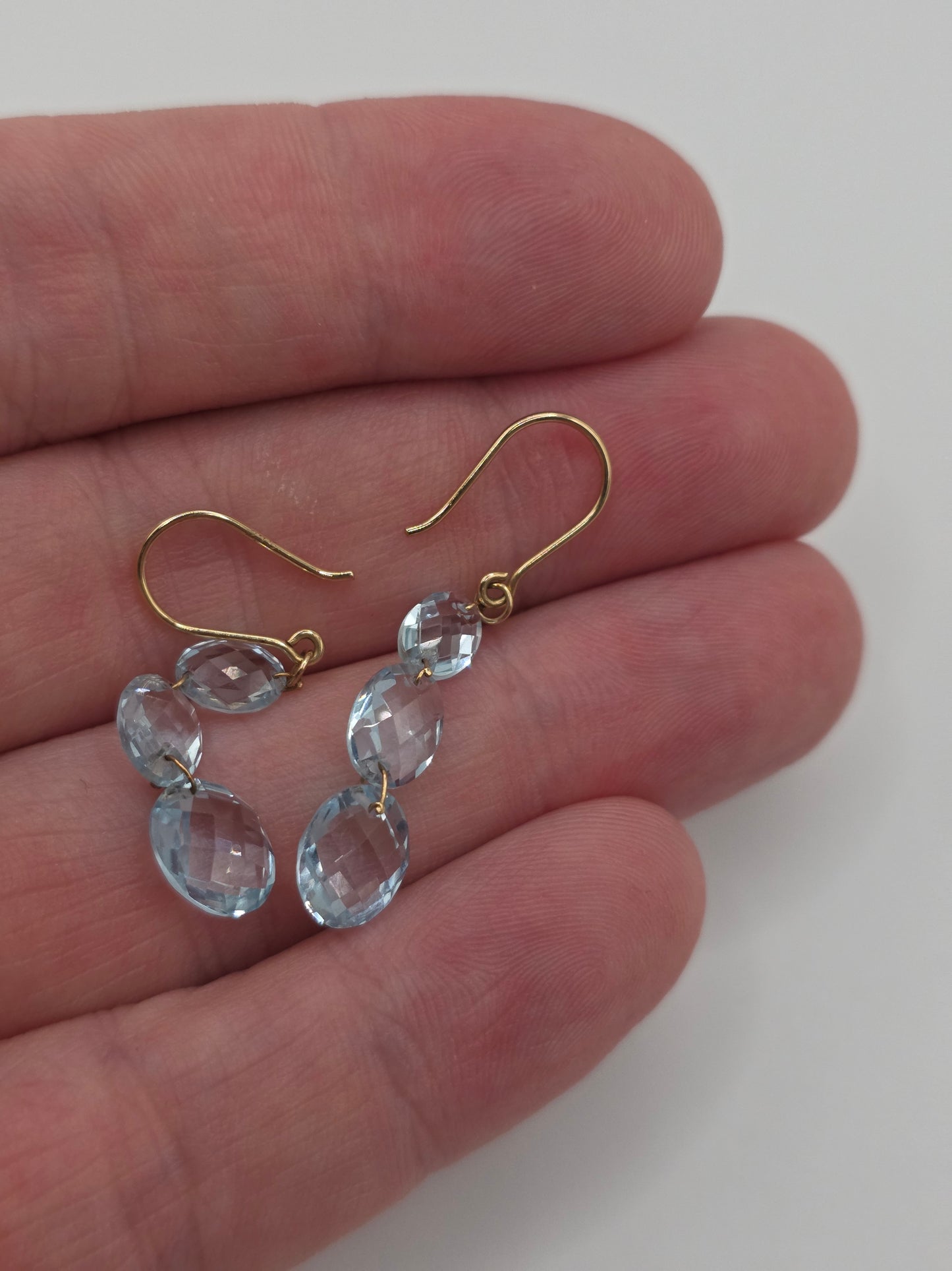 9ct gold topaz earrings
