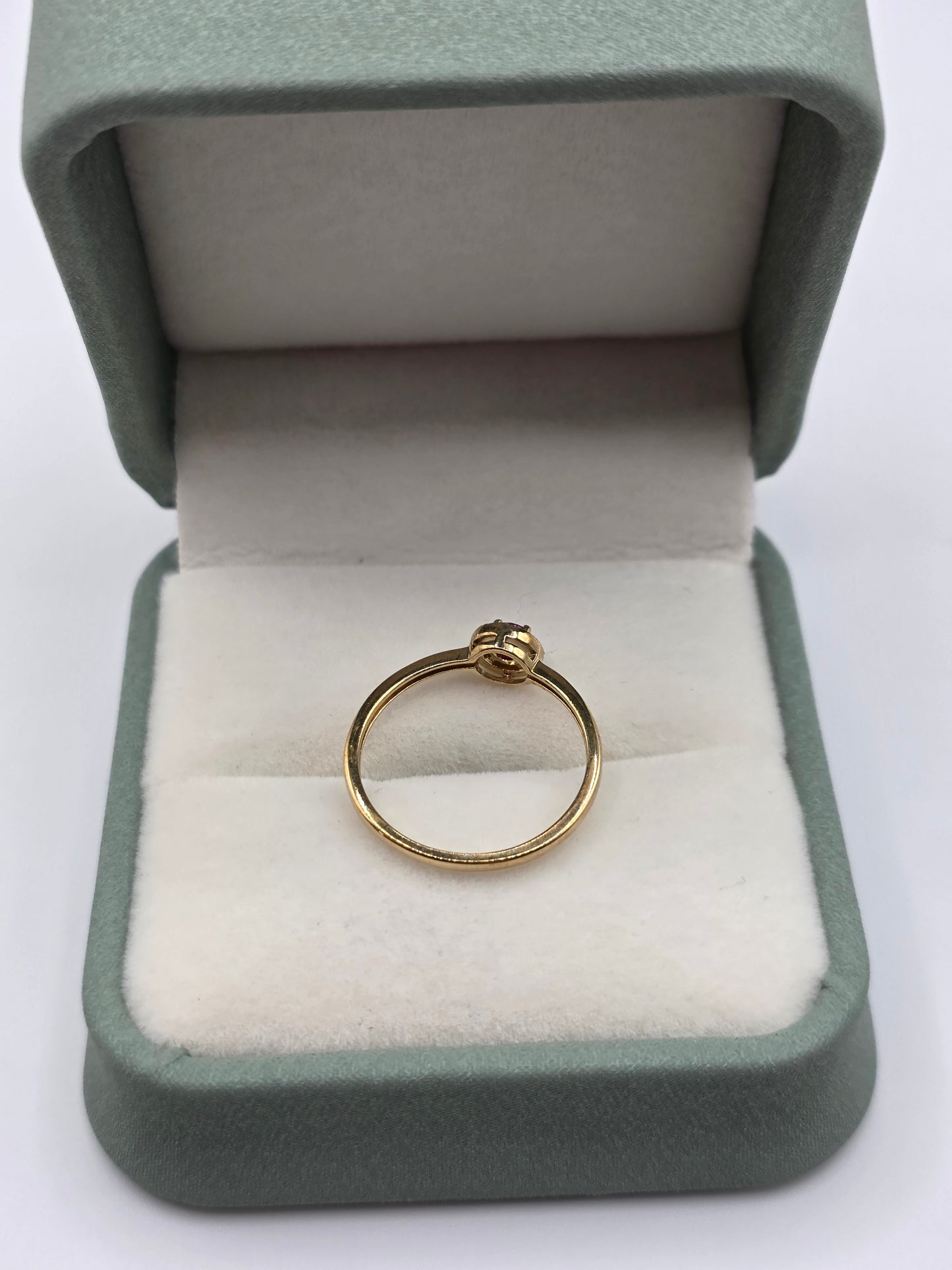 9ct gold ruby and diamond ring