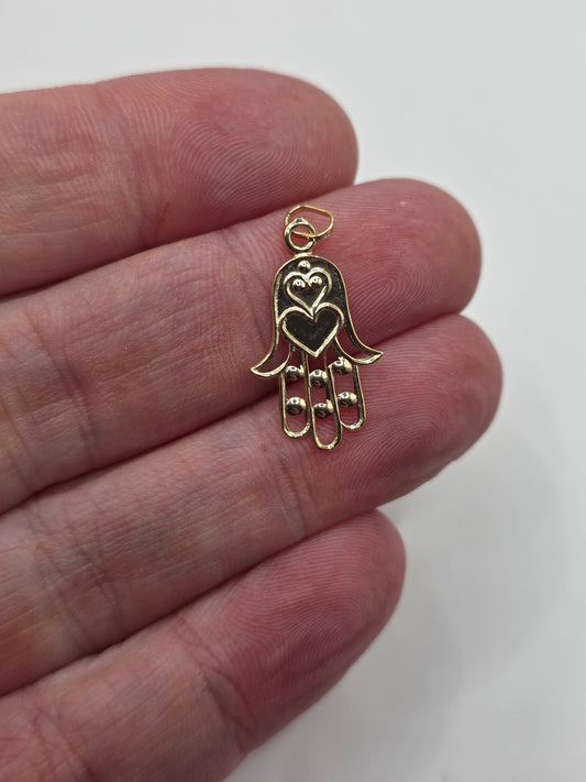 9ct gold hamsa charm
