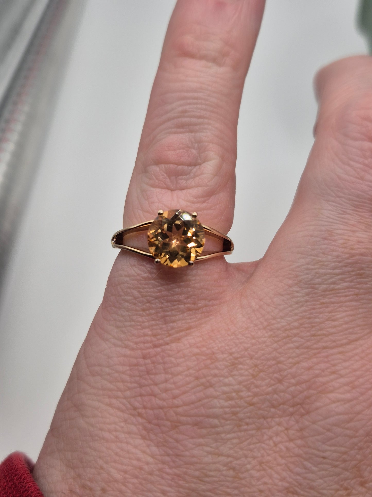 9ct gold citrine ring