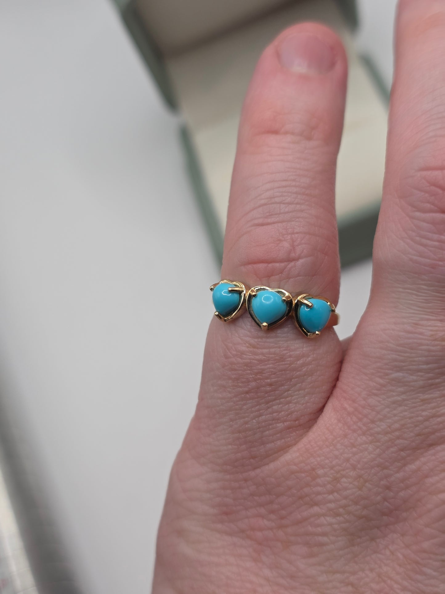 9ct gold turquoise ring