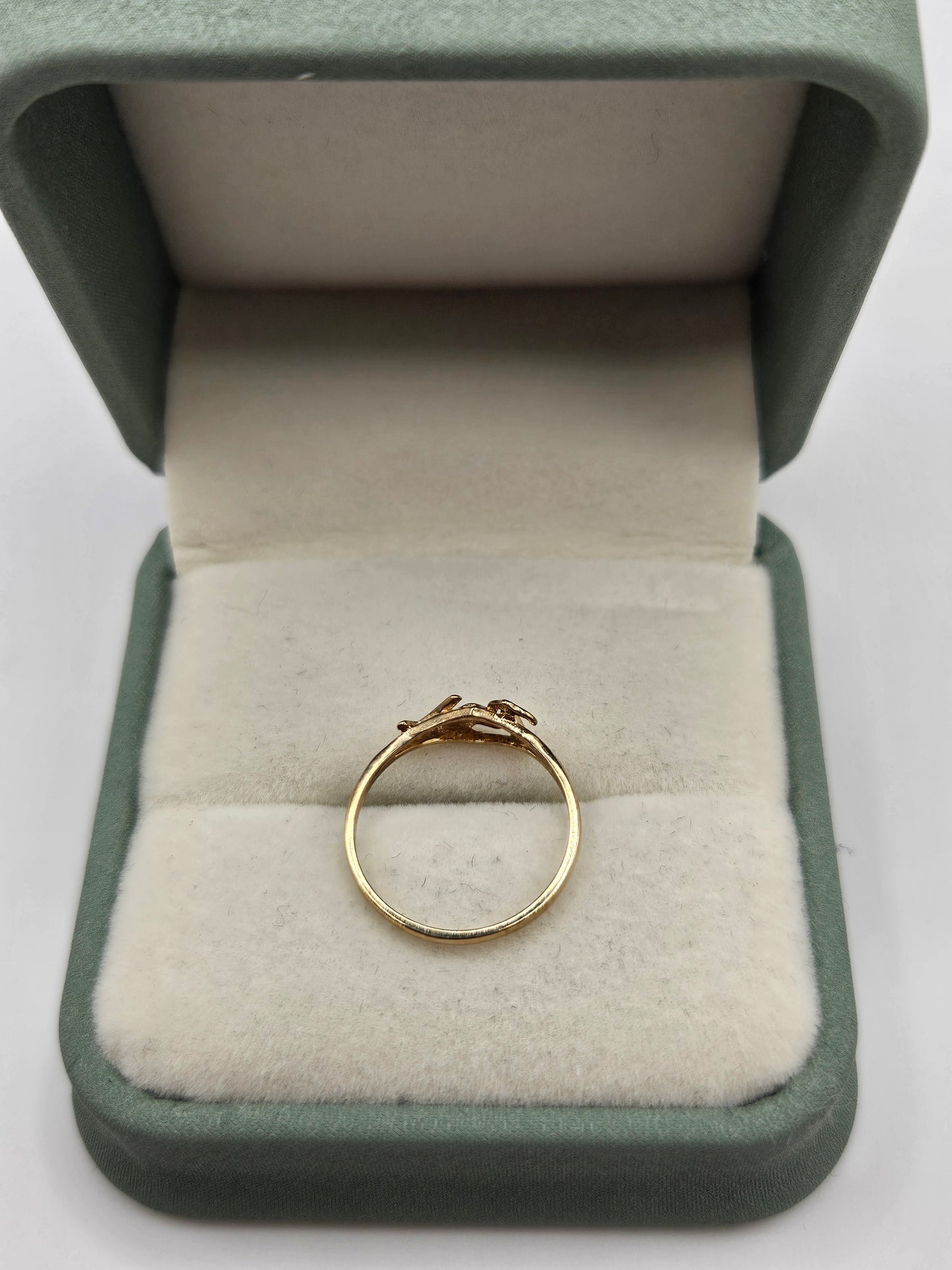 9ct gold hope, faith and charity ring