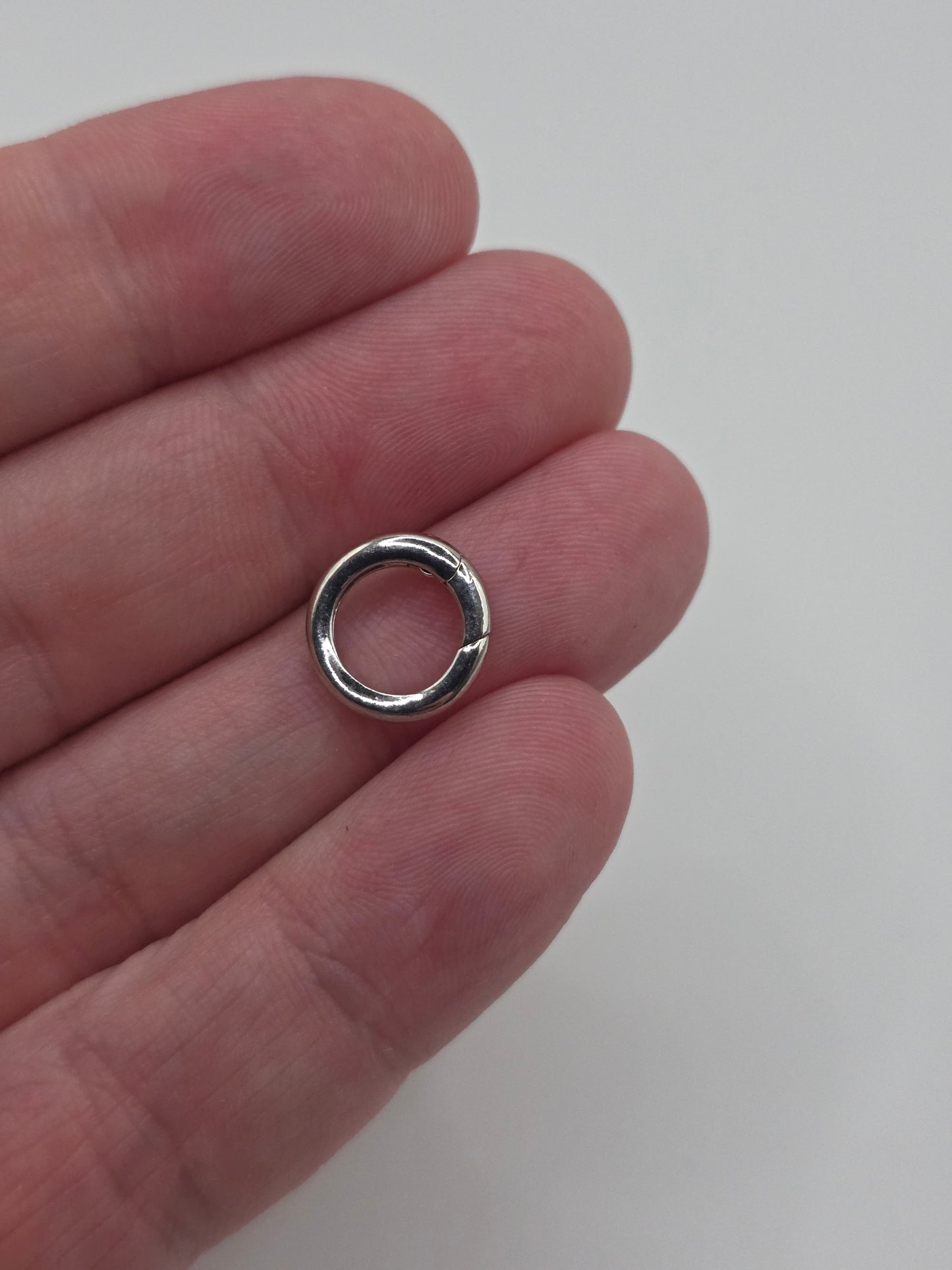 Silver spring gate clasp 12mm