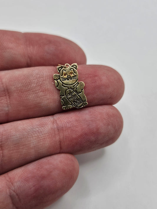 14ct gold cat charm