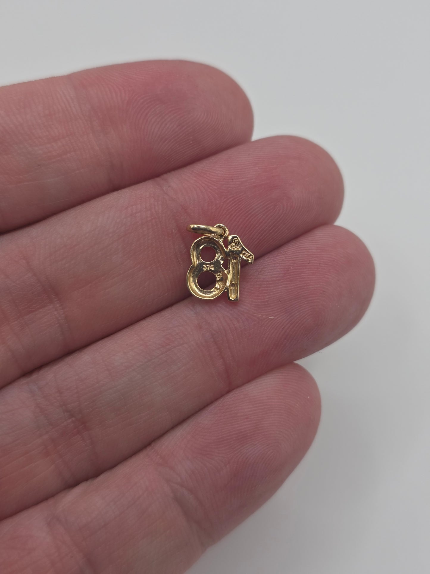 9ct gold diamond 18 charm