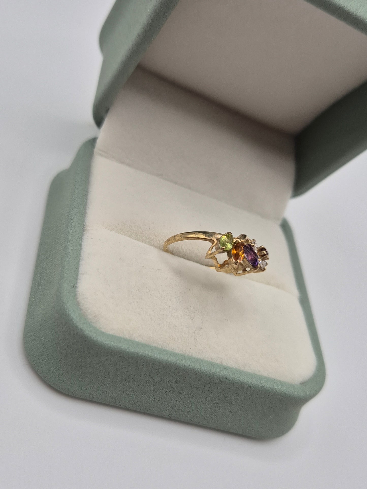 9ct gold multigem ring