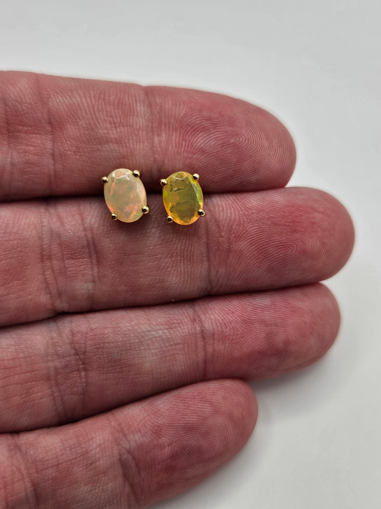 9ct gold opal earrings