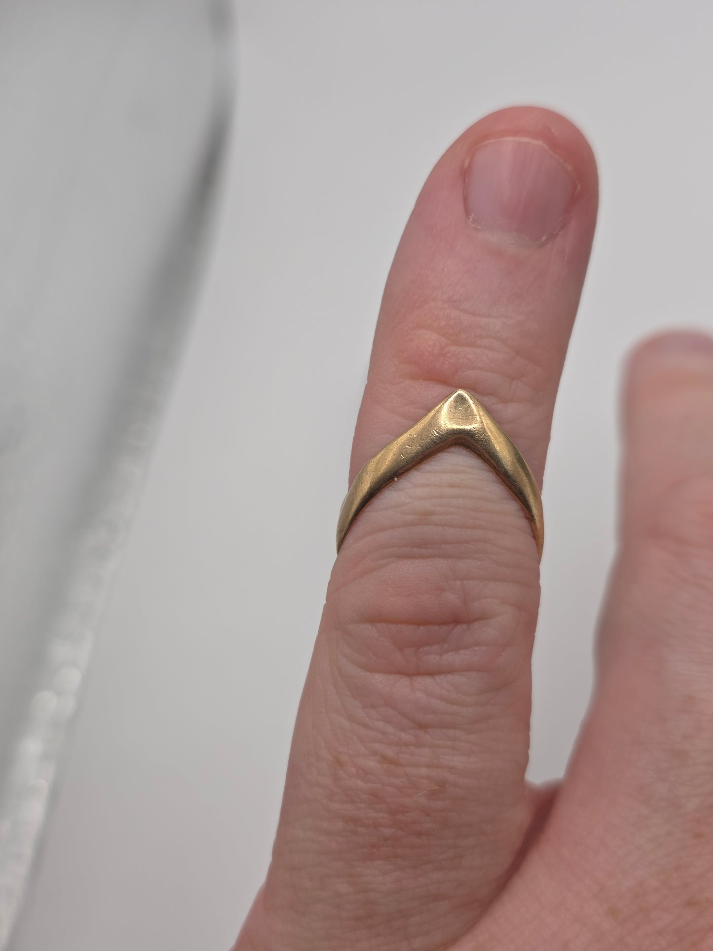 9ct gold double wishbone ring