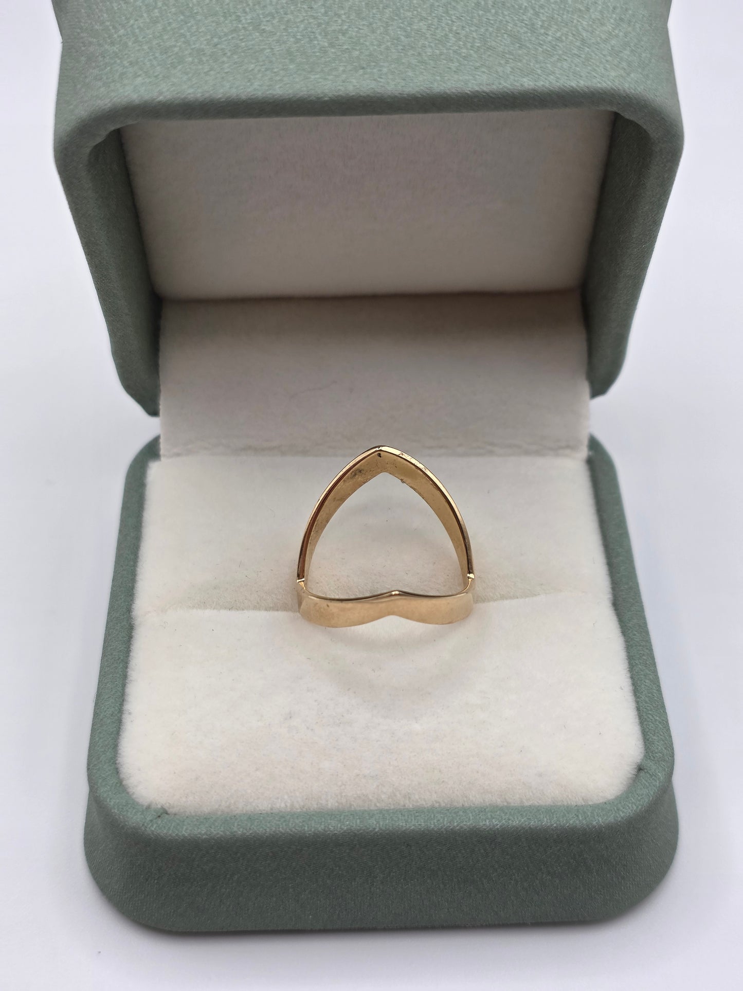 9ct gold double wishbone ring