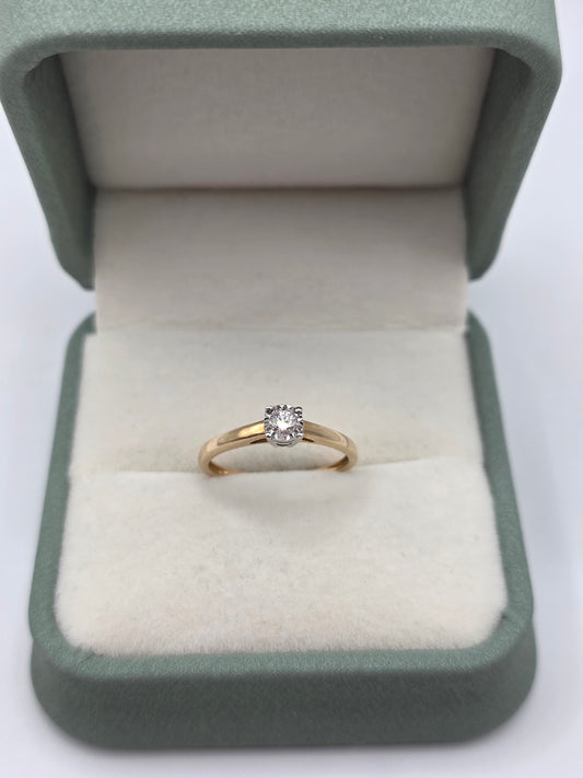 9ct gold diamond ring