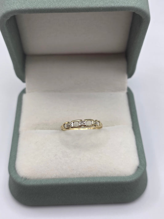 9ct gold chain ring