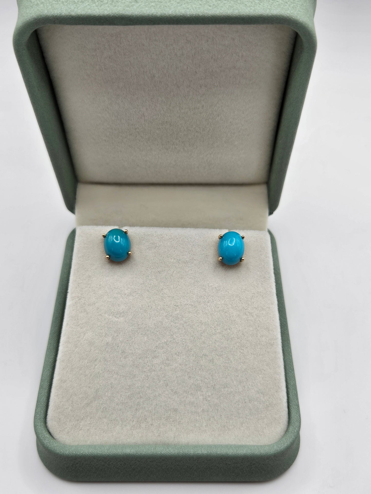 9ct gold turquoise earrings