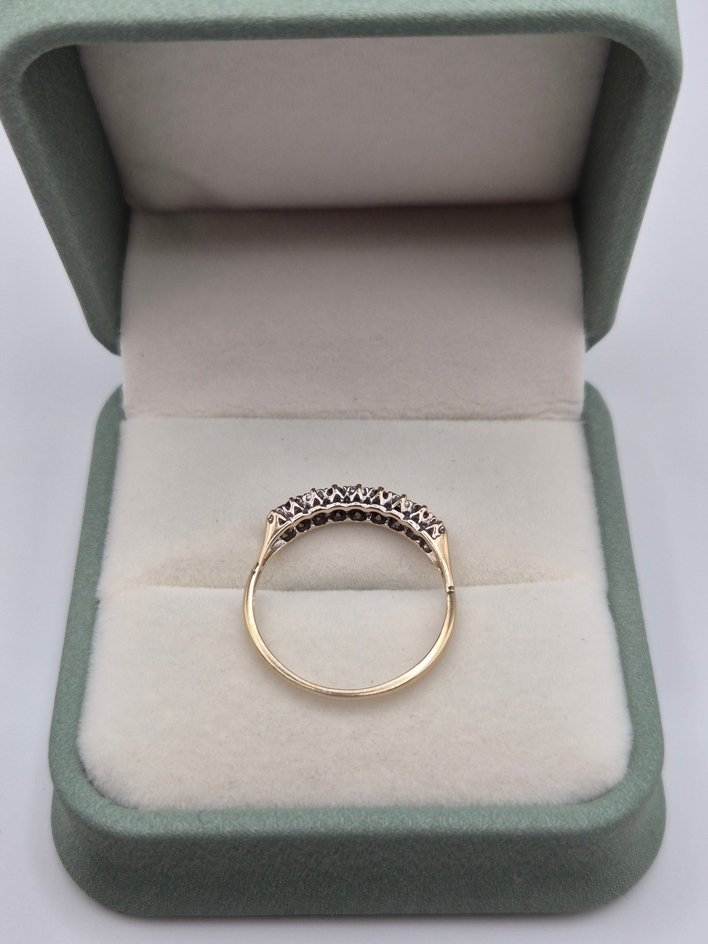 9ct gold ruby and diamond ring