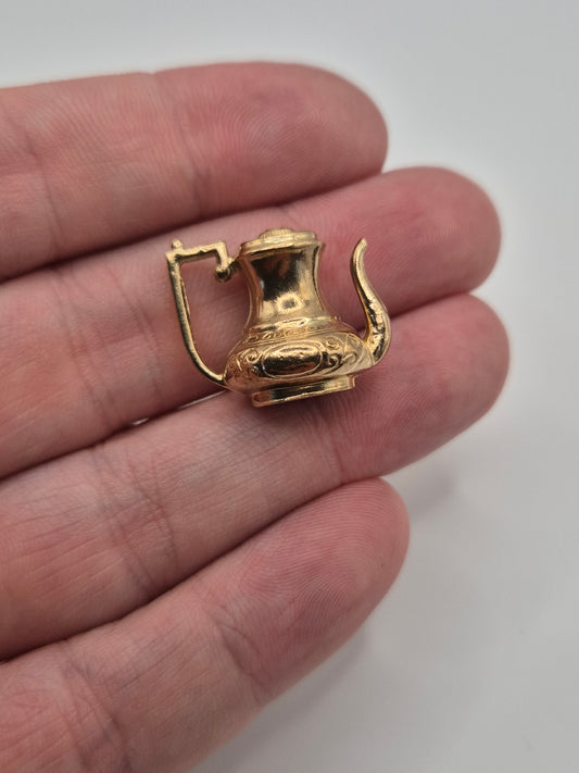 9ct gold vintage teapot charm