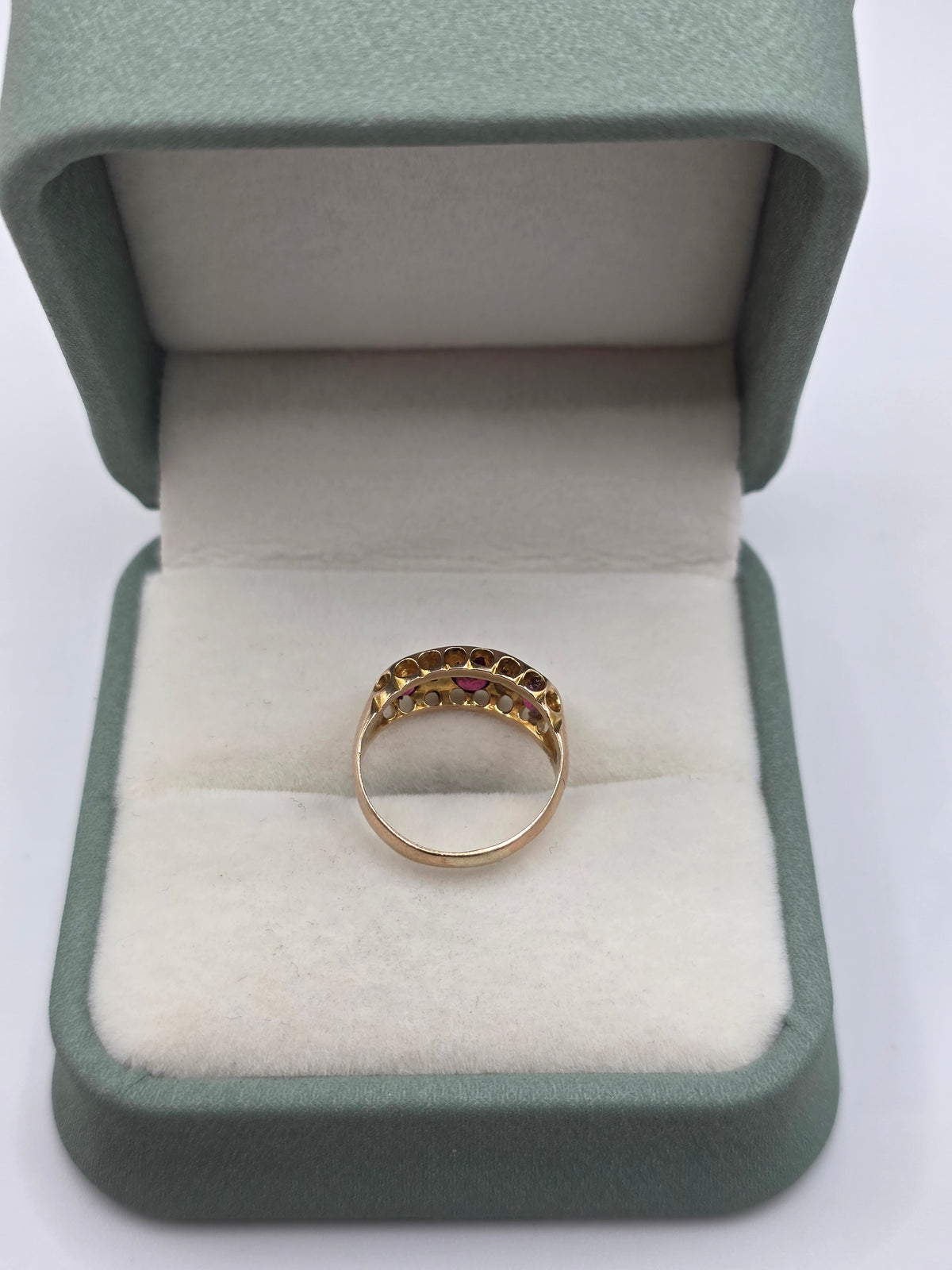 9ct rose gold pink tourmaline and diamond ring