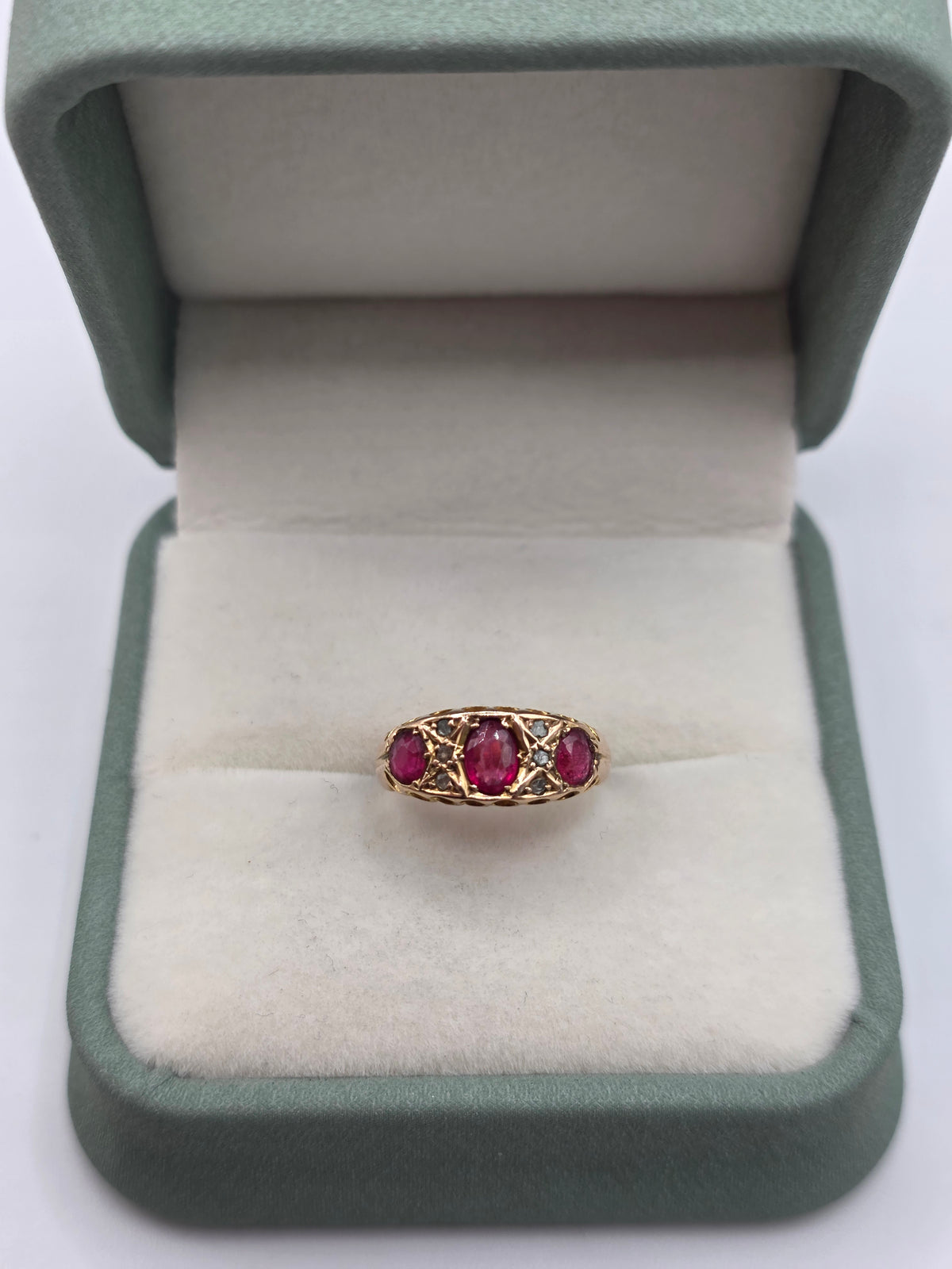 9ct rose gold pink tourmaline and diamond ring