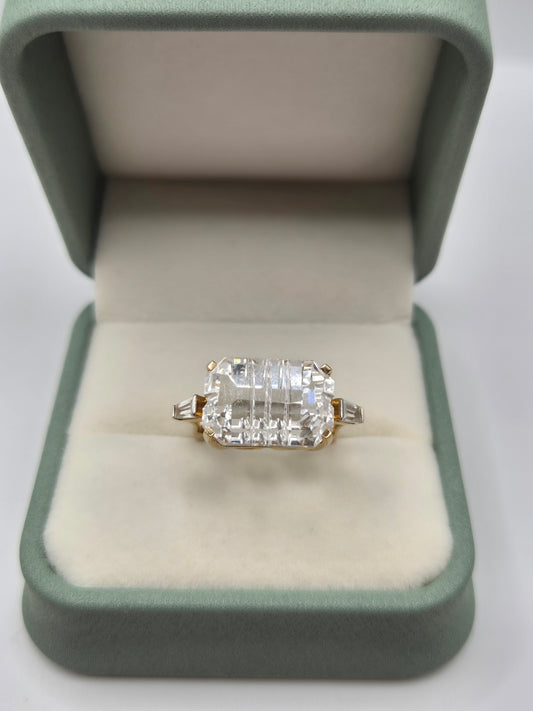 9ct gold glen lahrer white topaz ring