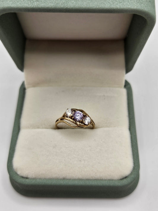 9ct gold cz ring