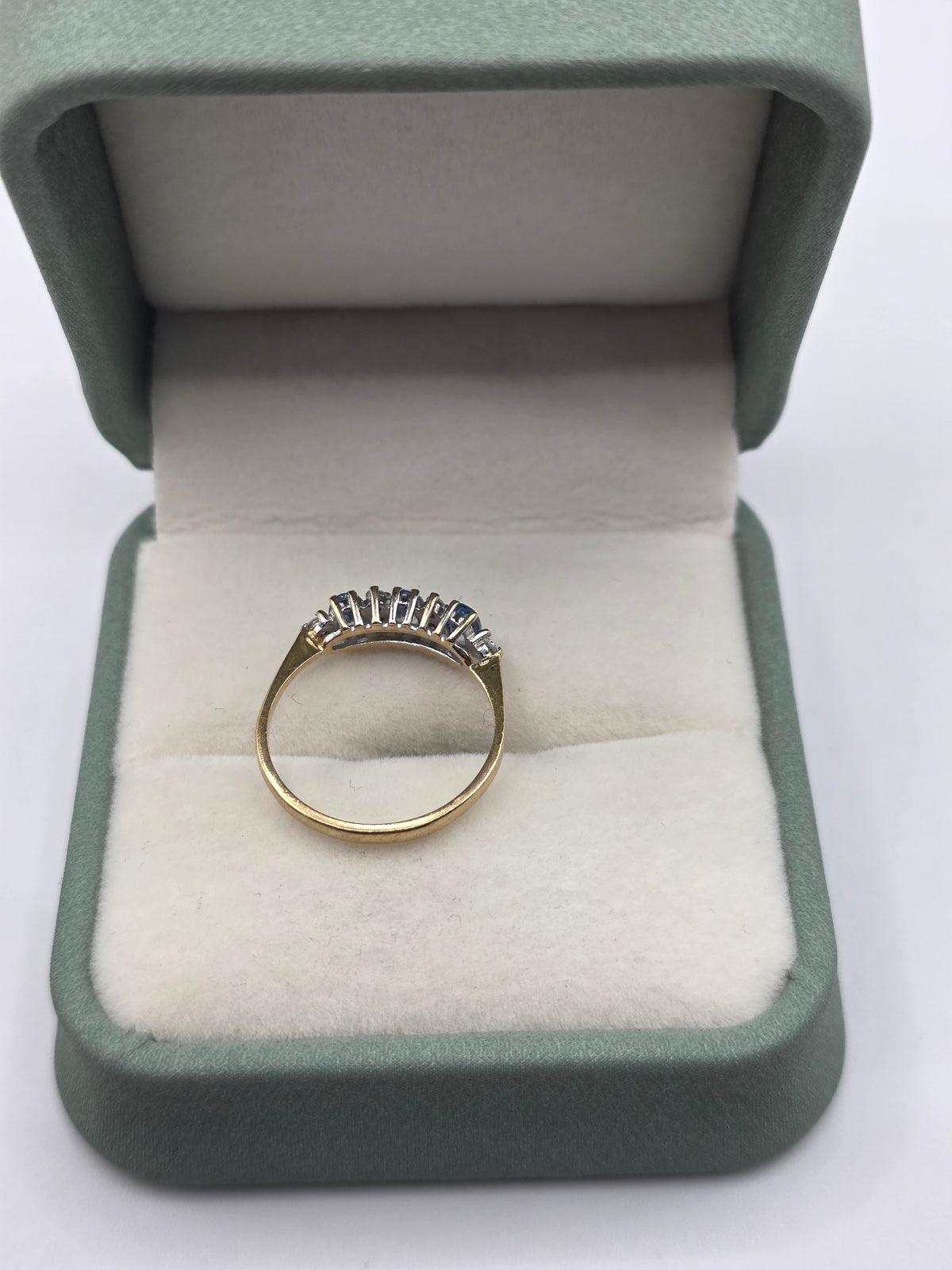 9ct gold topaz and zircon ring