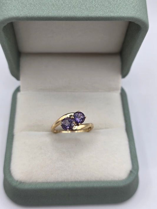 9ct gold iolite ring