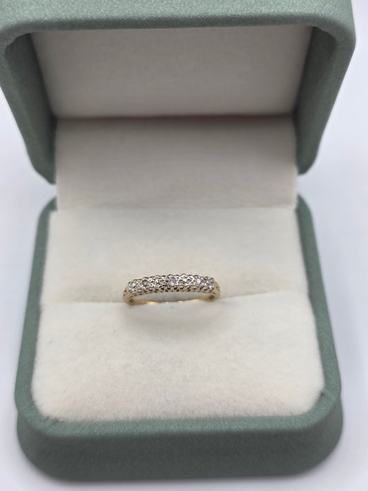 9ct gold diamond ring