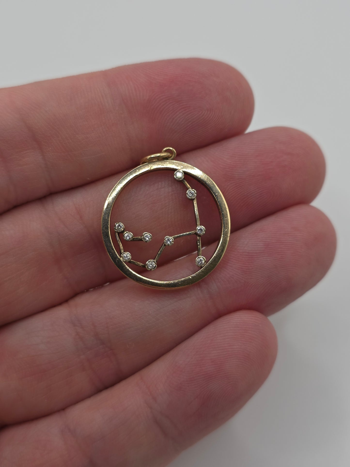 9ct gold diamond star constellation pendant