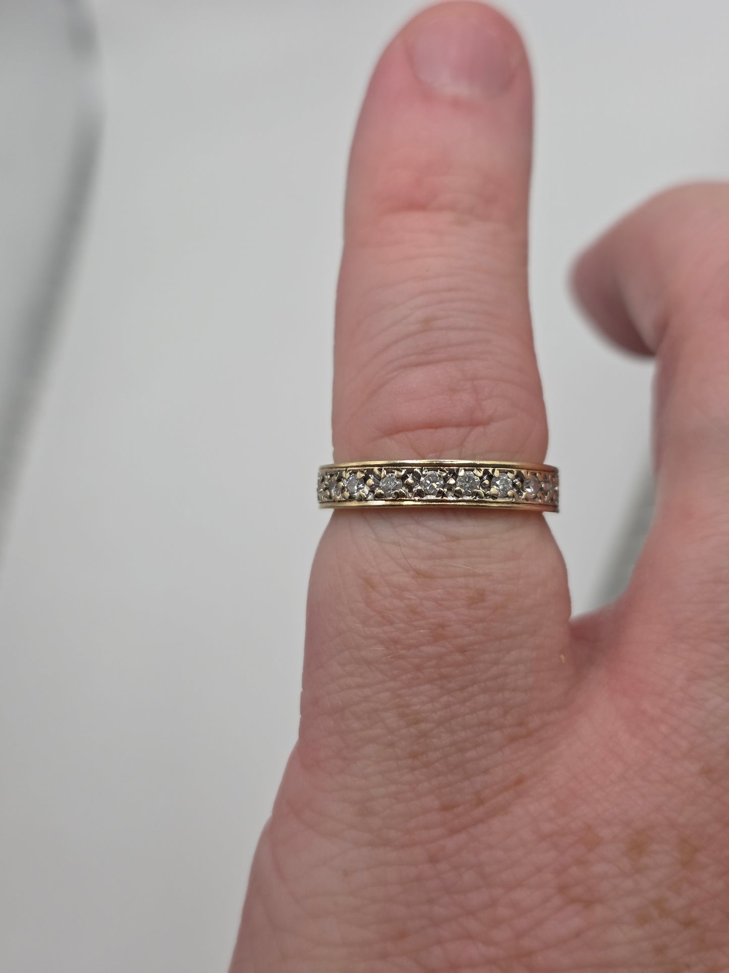 9ct gold diamond eternity ring