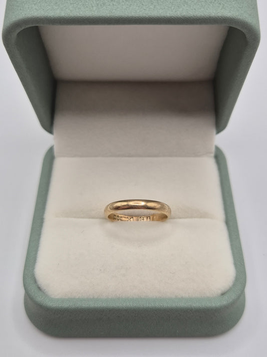 9ct gold wedding band ring
