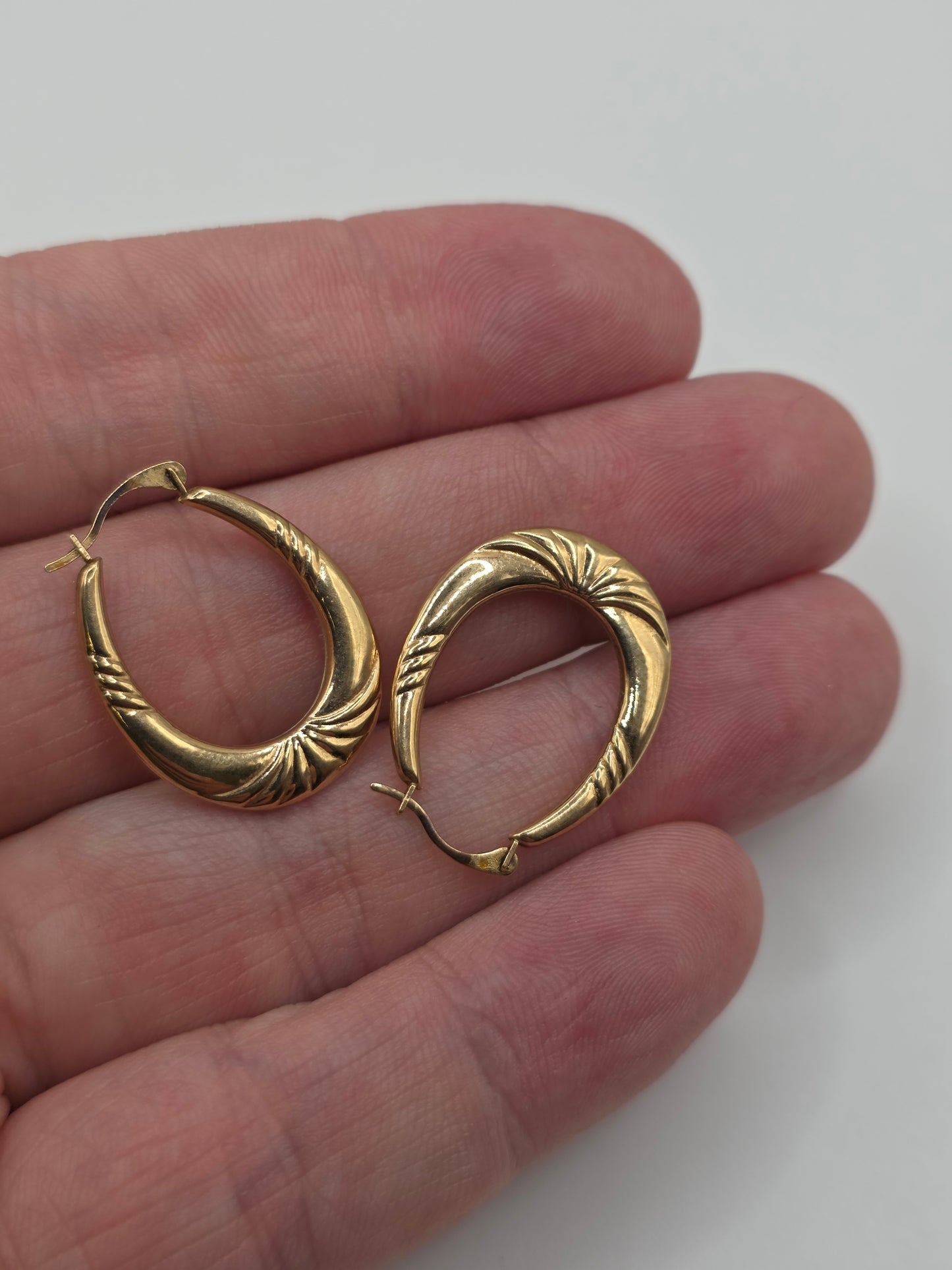 9ct gold creole earrings